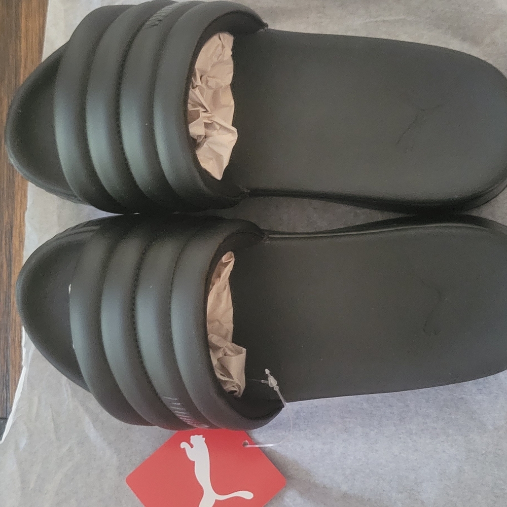 Puma Black Slide Sandals